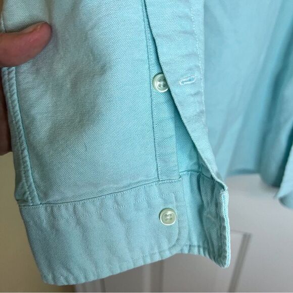Ralph Lauren Men’s Classic Fit Blue Green Pastel Button Down Size Large - Picture 5 of 6